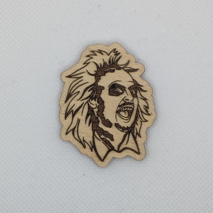 Beetlejuice Wooden Magnet