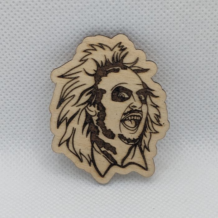 Beetlejuice Wooden Magnet