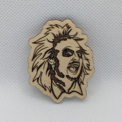 Beetlejuice Wooden Magnet