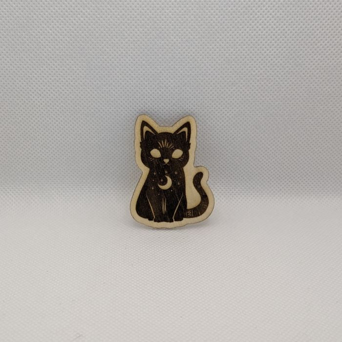 Mystical Kitty Wooden Magnet