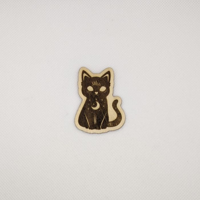 Mystical Kitty Wooden Magnet