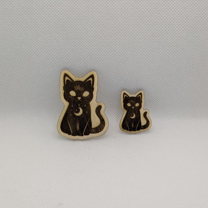 Mystical Kitty Wooden Magnet