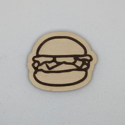 Hamburger Wooden Magnet