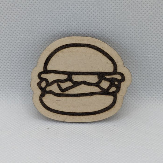 Hamburger Wooden Magnet