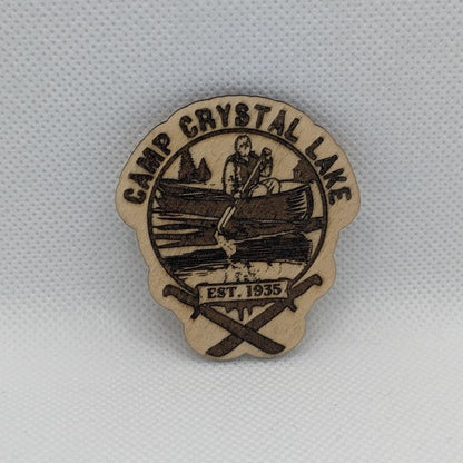 Camp Crystal Lake Wooden Magnet