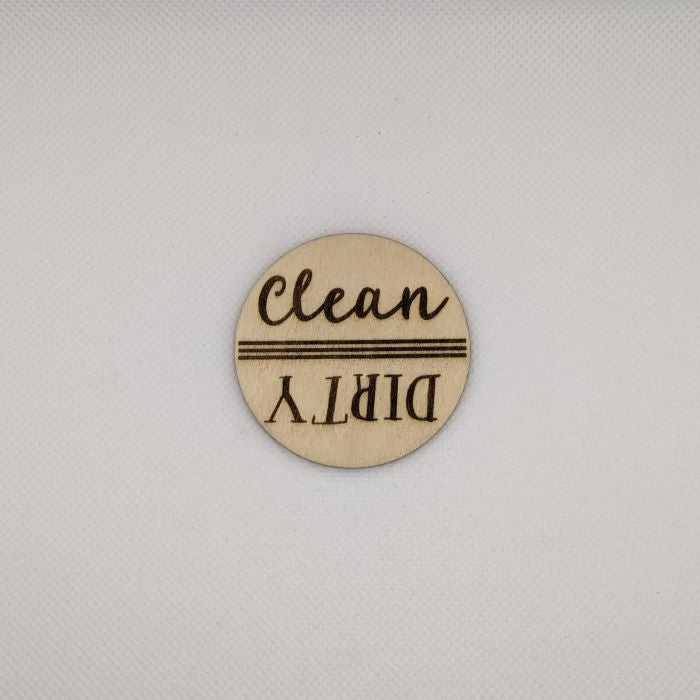 Clean/Dirty Wooden Magnet