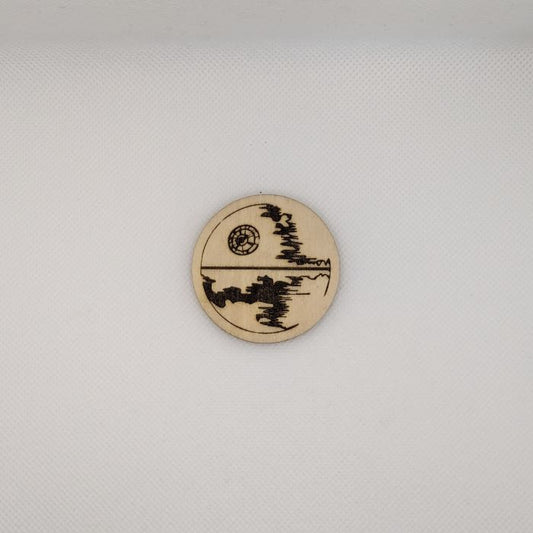 Death Star Wooden Magnet