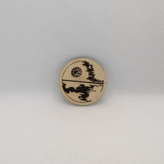 Death Star Wooden Magnet