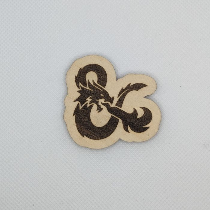 D&D Ampersand Wooden Magnet