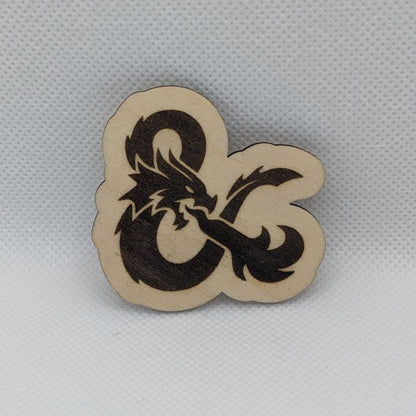 D&D Ampersand Wooden Magnet