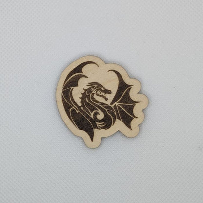 D&D Dragon Wooden Magnet