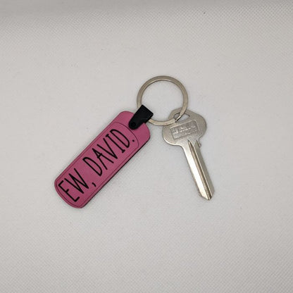 Schitt's Creek "Ew, David" Leather Keychain