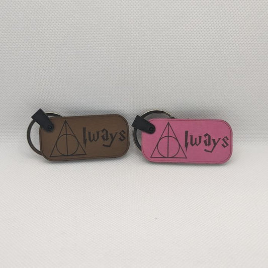 Harry Potter "Always" Leather Keychain