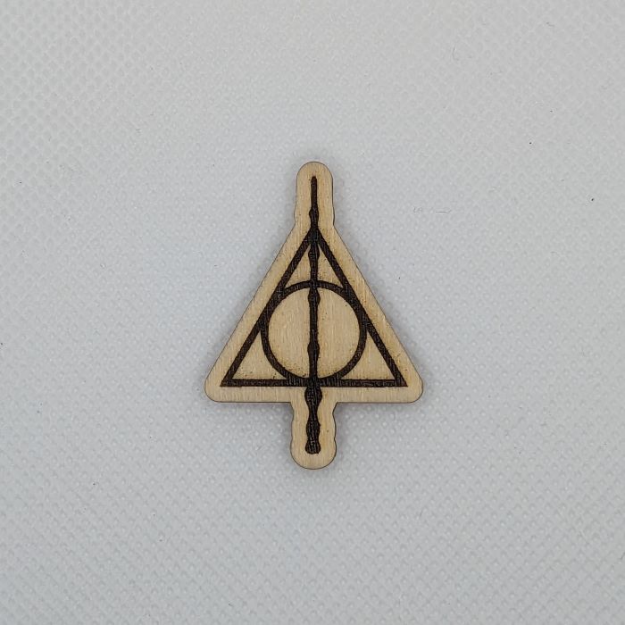 Harry Potter Deathly Hallows Wooden Magnet