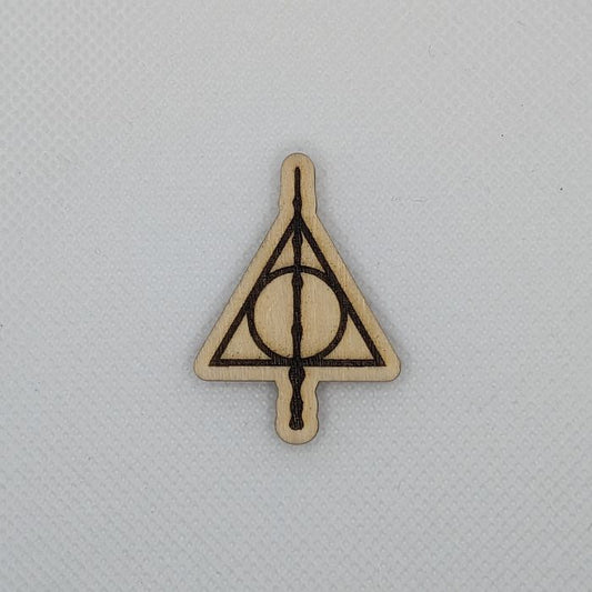 Harry Potter Deathly Hallows Wooden Magnet