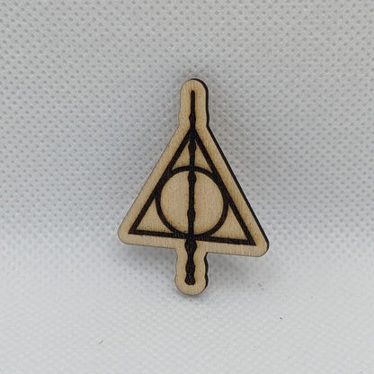 Harry Potter Deathly Hallows Wooden Magnet