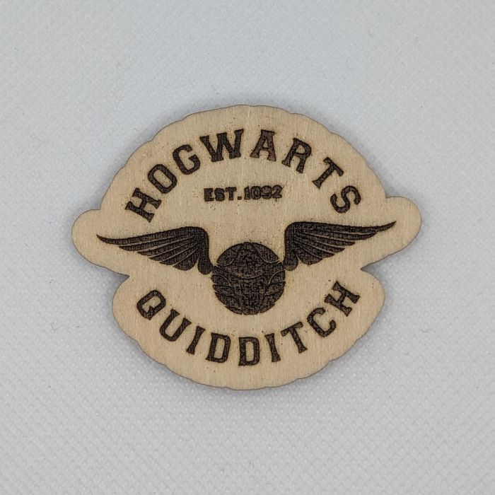 Hogwarts Quidditch Wooden Magnet