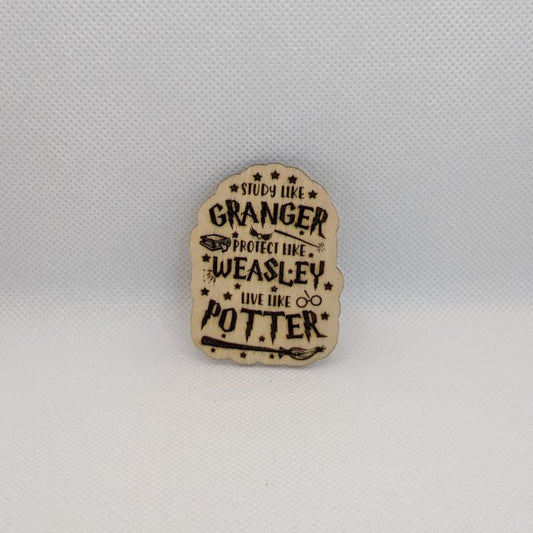 Granger, Weasley, Potter Wooden Magnet