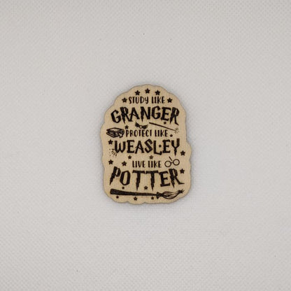 Granger, Weasley, Potter Wooden Magnet