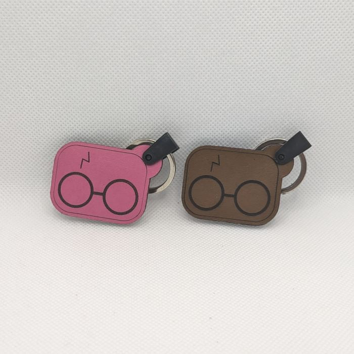 Harry Potter Glasses Leather Keychain