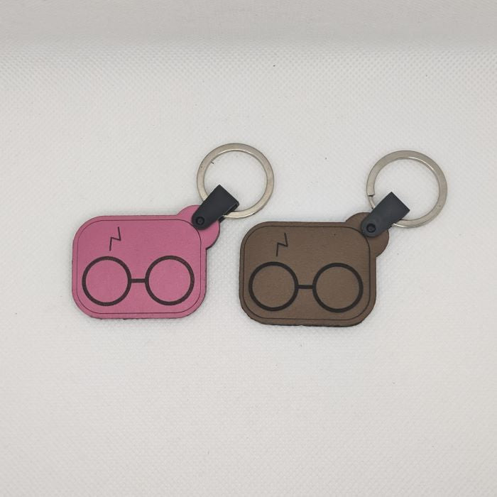 Harry Potter Glasses Leather Keychain