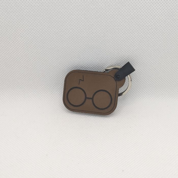 Harry Potter Glasses Leather Keychain