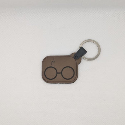 Harry Potter Glasses Leather Keychain