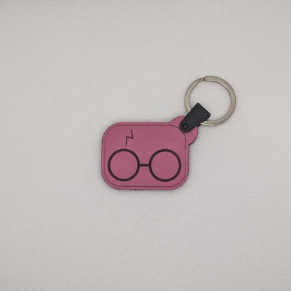 Harry Potter Glasses Leather Keychain