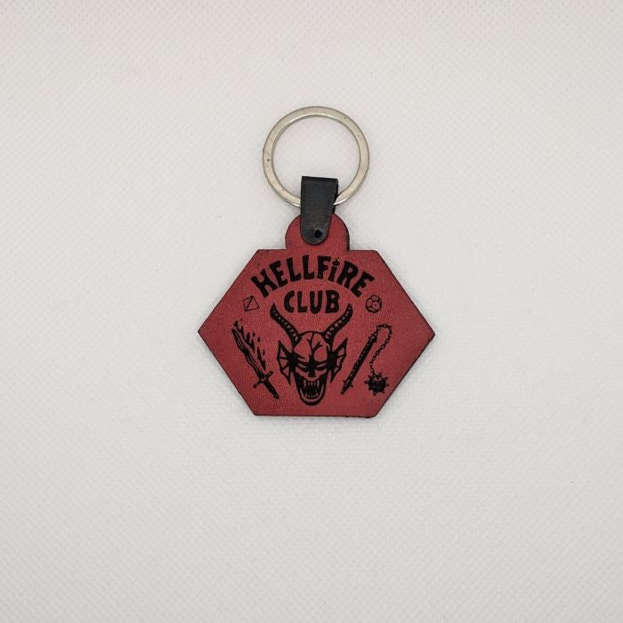 Hellfire Club Leather Keychain