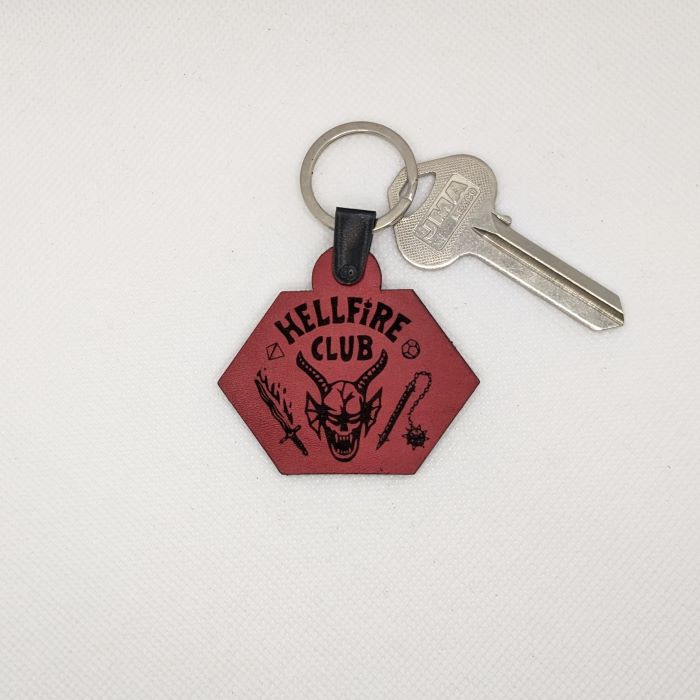 Hellfire Club Leather Keychain