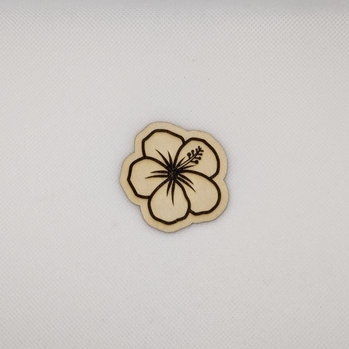 Hibiscus Wooden Magnet