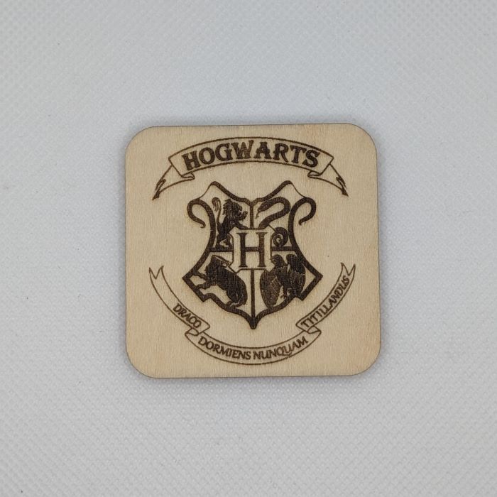 Hogwarts Crest Wooden Magnet