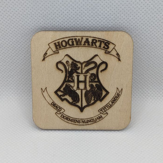 Hogwarts Crest Wooden Magnet