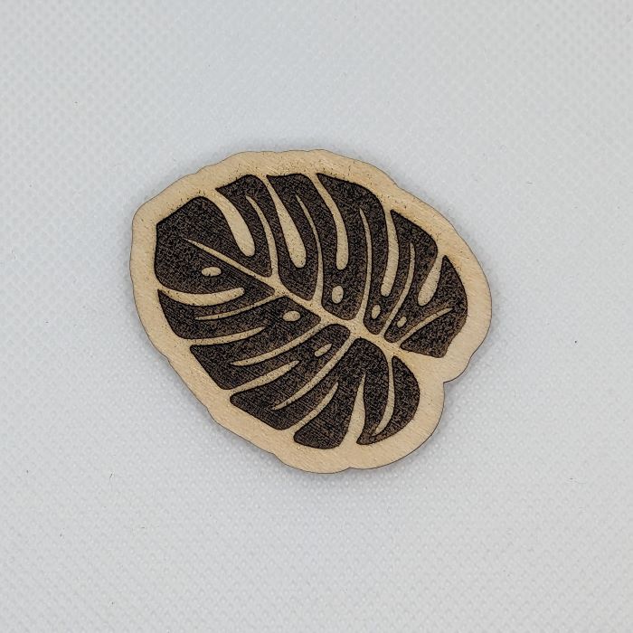 Monstera Leaf Wooden Magnet