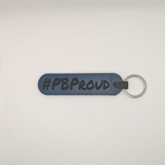 Pine Bush Proud Leather Keychain