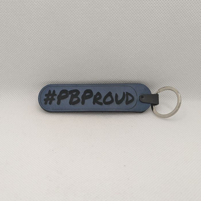 Pine Bush Proud Leather Keychain