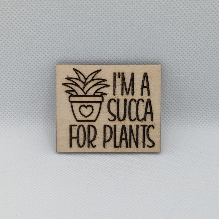 Succa for Plants Wooden Magnet