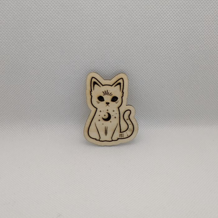 Mystical Kitty Wooden Magnet