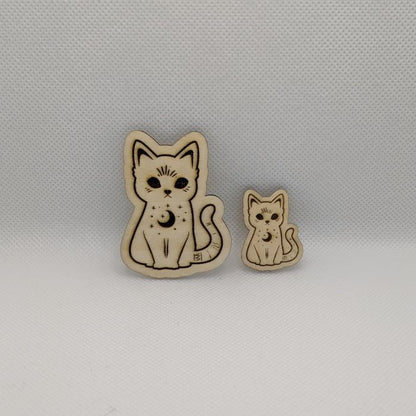 Mystical Kitty Wooden Magnet